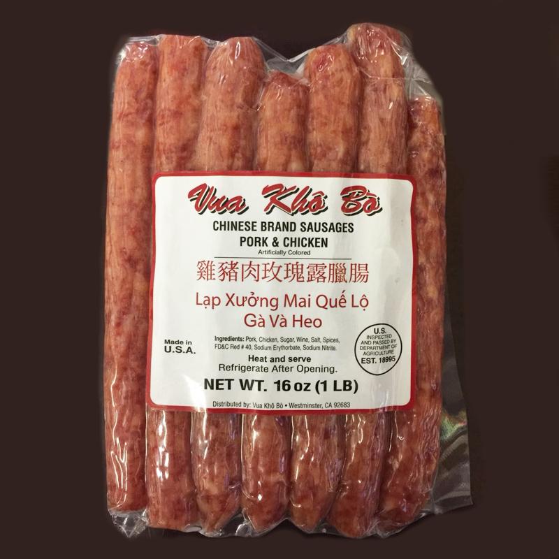 #1026-Chinese Brand Sausages Pork& Chicken- lạp xưởng mai quế lộ GÀ HEO